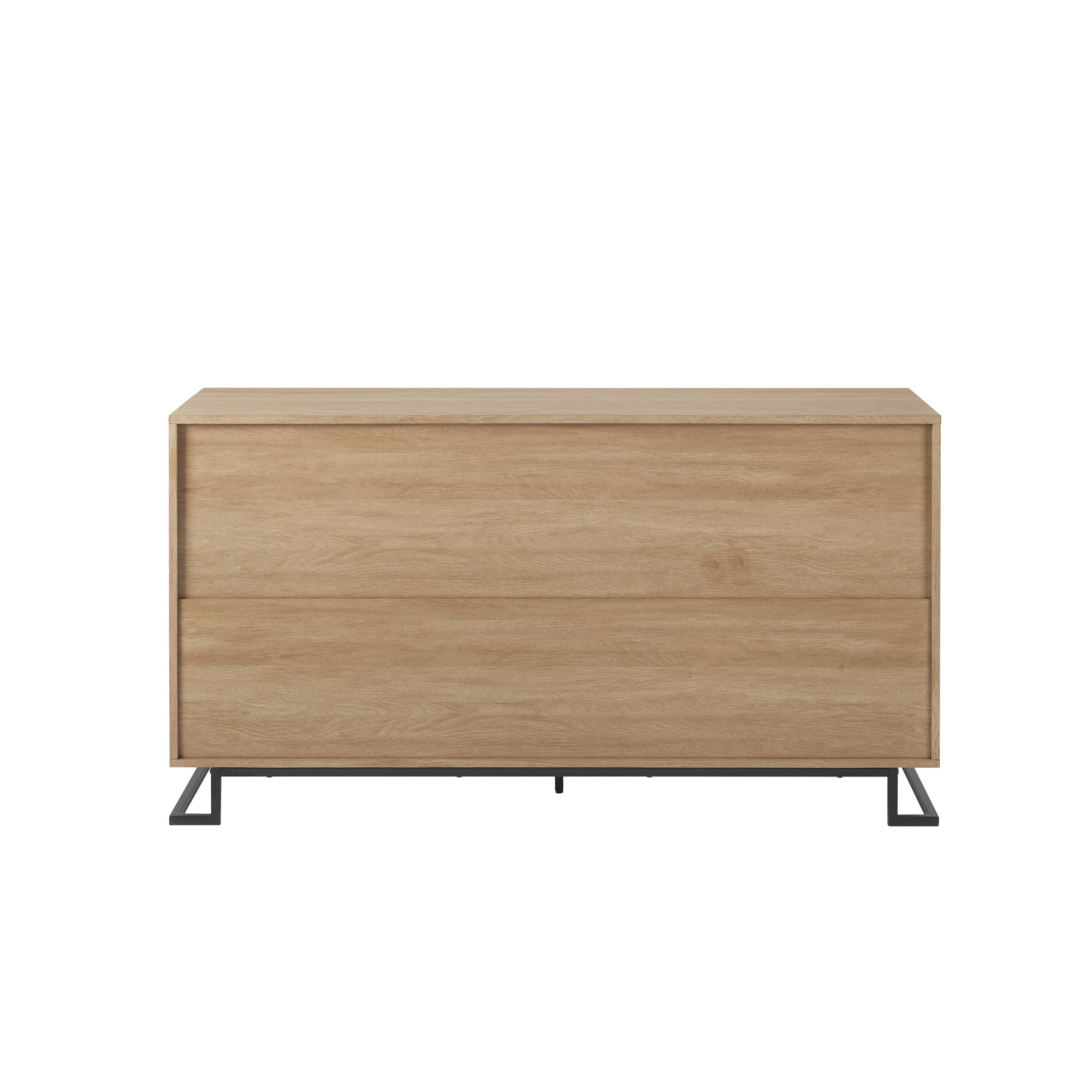 Walker Edison Contemporary Angle-Leg 6-Drawer Dresser, Coastal Oak