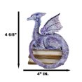 thumbnail image 3 of Amy Brown Purple Crater Moon Bookworm Dragon Sitting On Stack Of Books Figurine, 3 of 9