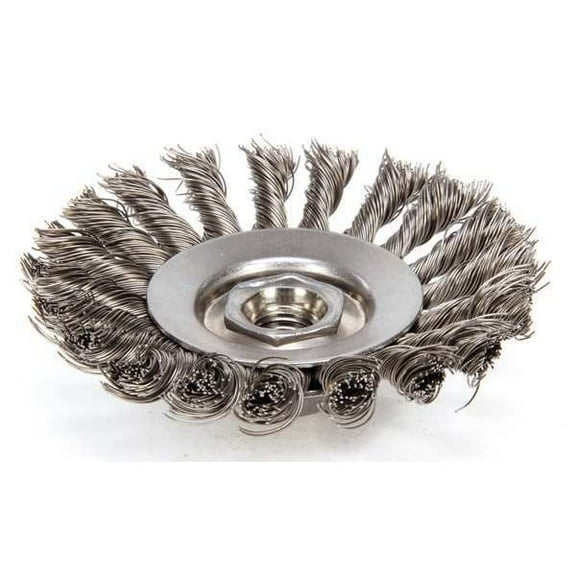 Weiler Knot Wire Bevel Brush,Threaded Arbor 94033