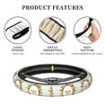 thumbnail image 6 of Daiia World Travel3 Steering Wheel Cover Auto Steering Wheel Covers Breathable Anti-Slip Steering Wheels Car Interior Decor Accessories for Men Women Universal 15 Inch, 6 of 8