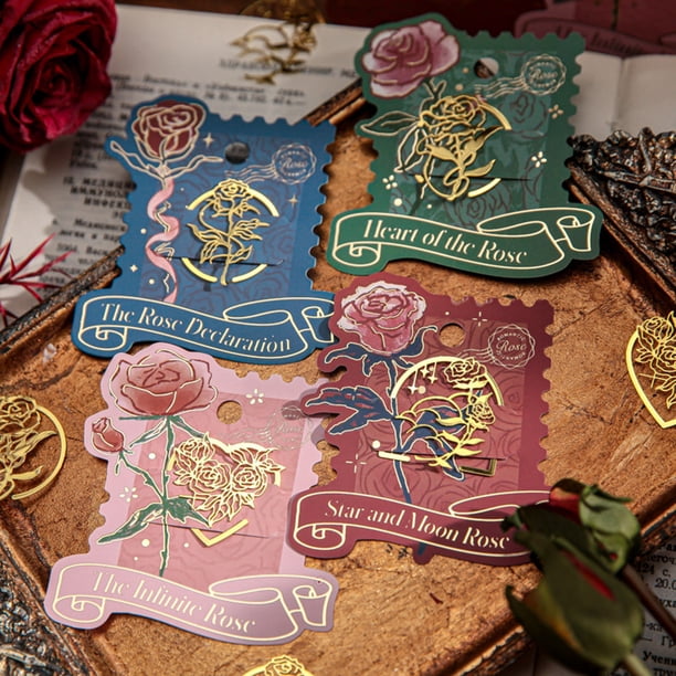 Marcador de metal floral para libros - Marcador de lectura con diseño hueco de flores y cita literaria romántica para mujeres y lectores