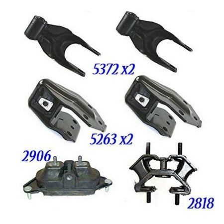Impala Engine Motor - MaxBene Fits: 2006-2011 Chevrolet Impala/ Monte Carlo 3.5L Engine Motor & Trans. Mount Set 6PCS 06 07 08 09 10 11 A2818 A5372 A5372 A2906 A5263 A5263