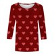 thumbnail image 5 of Camisetas Casuales de las Mujeres 3/4 Manga Cuello Redondo Impreso Blusa Imitación Estante Tela, Camiseta de Moda Superior para el Hogar Diario Y Desgaste Casual Todo el Año, 5 of 9