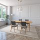 thumbnail image 2 of Juego de Comedor Extensible de Madera con 4 Sillas para 4 Personas, Mesa y Sillas para Comedor y Cocina, Midtown Concept Rio, Roble y Gris Oscuro, 2 of 5