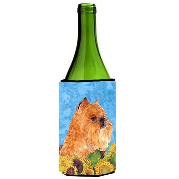 Brussels Griffon In Summer Flowers Wine bottle sleeve Hugger - 24 oz.