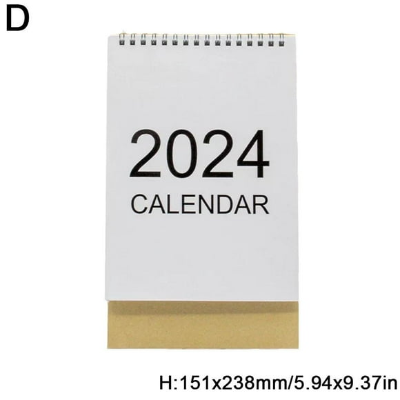2024 Kraft Desk Calendar Minimalist Desktop Tent 2024 Calendar Year Dragon X1P9