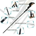 thumbnail image 4 of IC ICLOVER Cork Handle Trekking Hiking Poles, Pair of 2 Collapsible Walking Sticks Quick Flip Lock, Adjustable 41.3 to 49.2 in, 4 of 9