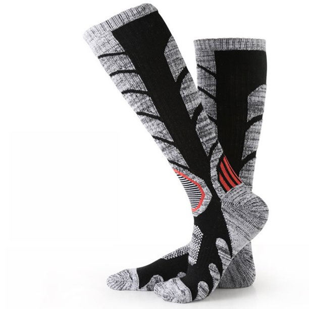 Combed Cotton Winter Outdoor Sports Thickened Long Skiing Socks Stockings for Men Women Adults Ice Skating Cycling Soccer SkiingBlueM He Qiyong unisex