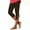 Brown, variant on Leggings for Women Milk Silk Soft Legging Cropped Pants Solid Color Slim Fit High Waisted Capri Yoga Pants Casual Hollow Out Tight Capris Khaki M