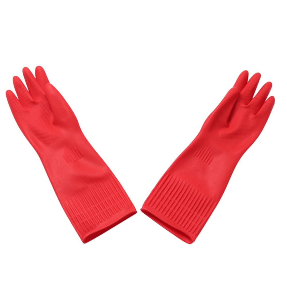 38cm Kitchen Clean Gloves Waterproof Long Sleeve Gloves Rubber Latex Gloves for Dishewashing