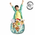 thumbnail image 3 of Underwater Storage Toy Bag Chair, Cartoon Seahorse Cuttlefish Octopus and Shark, Stuffed Animal Organizer Washable Bag, Small Size, Blue Multicolor, by Ambesonne, 3 of 3
