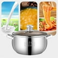 thumbnail image 4 of Taotanxi Stainless Steel Stock Pot - Heavy Duty Induction Cooking Pot with Visible Lid for Pasta, Soup, Spaghetti, Nonstick Thick Bottom Big Stockpot, Deep Cookware for Canning, Boiling, Simmer, 4 of 7