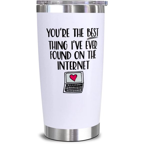 Gifts for Girlfriend Birthday,Valentines Day Gifts for Girlfriend - Funny Thanksgiving & Christmas Gifts for Her - Girlfriend Gifts Coffee Tumbler,20 oz