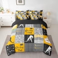thumbnail image 2 of Homewish Ice Hockey Club Bedding Comforter Set 7pcs for Kids, Fashion Stripes Lines Queen Bedding Sets, Modern Sports Athlete Reversible Queen Sheet Sets, Ultra Soft Bedroom Decor, 2 of 7