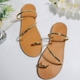 thumbnail image 4 of Dakaela Women's Thong Sandals Toe Ring Casual Summer Flip Flop Beach Walking Slide Slip on Flat Shoes, 4 of 6