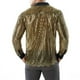 thumbnail image 4 of Camisa de manga larga con lentejuelas para hombre - Solapa estilo disco de los 70, poliéster, diseño estampado, tallas M-XXXL, moderna para discotecas/eventos informales, 4 of 8