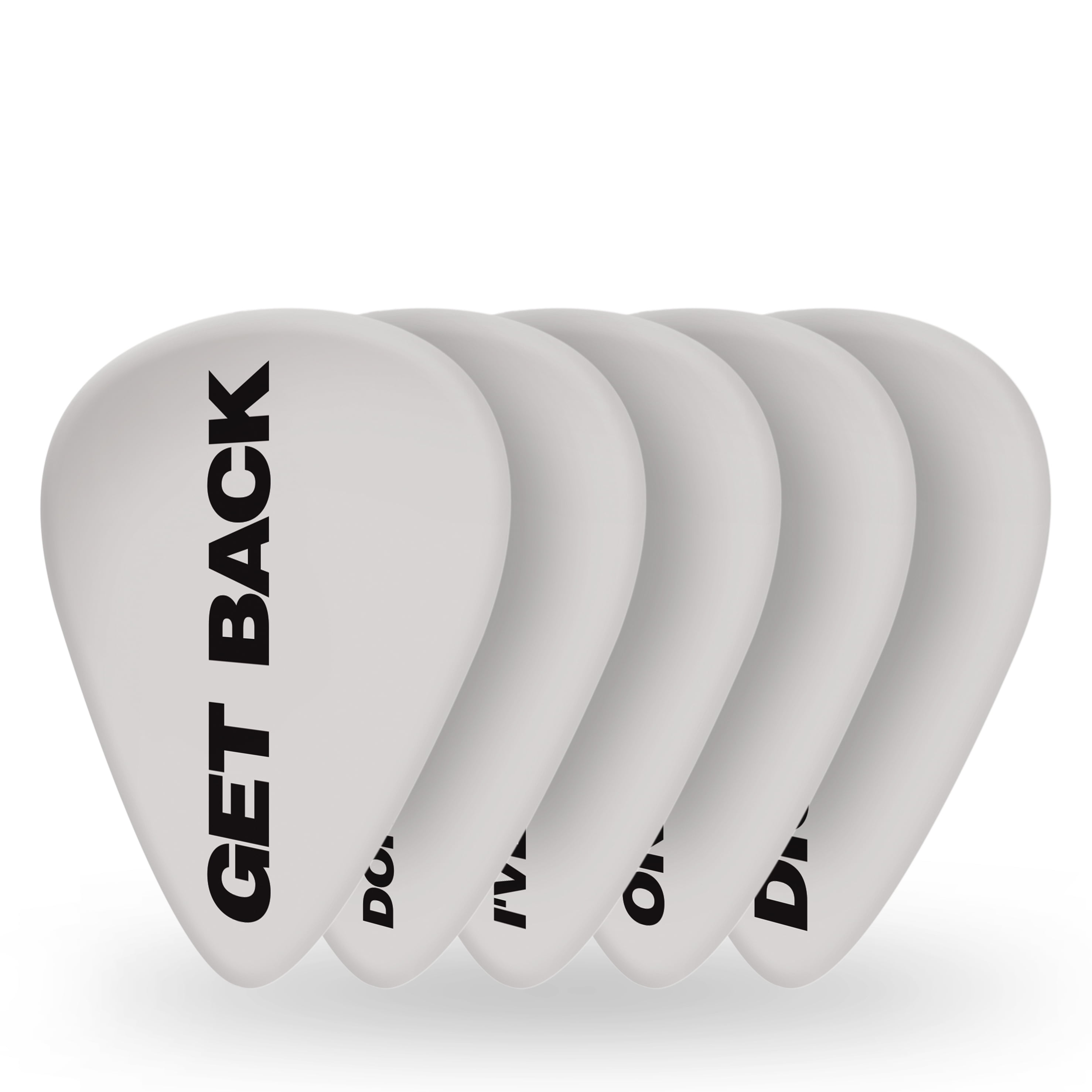 Beatles Guitar Picks Get Back Medium 20 Picks Celluloid D'Addario .70mm