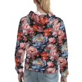 thumbnail image 7 of Xecao Rose Flowers Pattern Hoodies for Women Sweatshirts Long Sleeve Sweatshirts Pullover Outfits with Pocket-Medium, 7 of 7