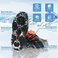 thumbnail image 2 of IC ICLOVER 24 Spikes Crampons Ice Cleats Traction Snow Grips for Shoes Boots Women Men, Anti Slip Stainless Steel Spikes Safe Protect Snow Chains for Hiking Fishing Walking Climbing - L, 2 of 7