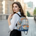 thumbnail image 6 of FORMRS Mini Backpack Purse for Women Quilted Travel Daypack Casual Shoulder Bag, Blue Goldfish, 6 of 7