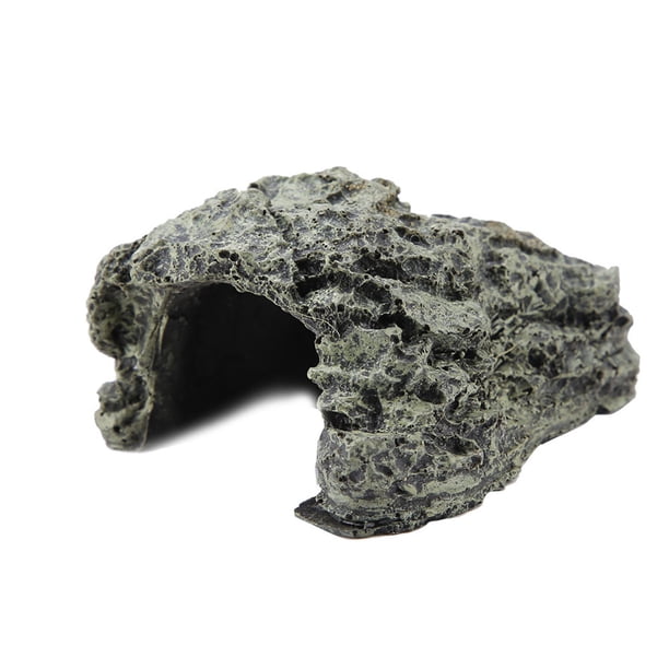 Cueva para peces, acuario, tortuga, reptil, refugio para tomar el sol, decoración (pequeña)