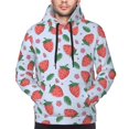 thumbnail image 4 of KLL Strawberries Print Mens Hoodie Long Sleeve Casual Pullover Hooded Sweatshirt Fashion Drawstring Hoodies with Pocket-3X-Large, 4 of 6