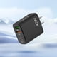 thumbnail image 1 of Cargador USB 2U+2C, dispositivos compatibles, negro, 1 of 6