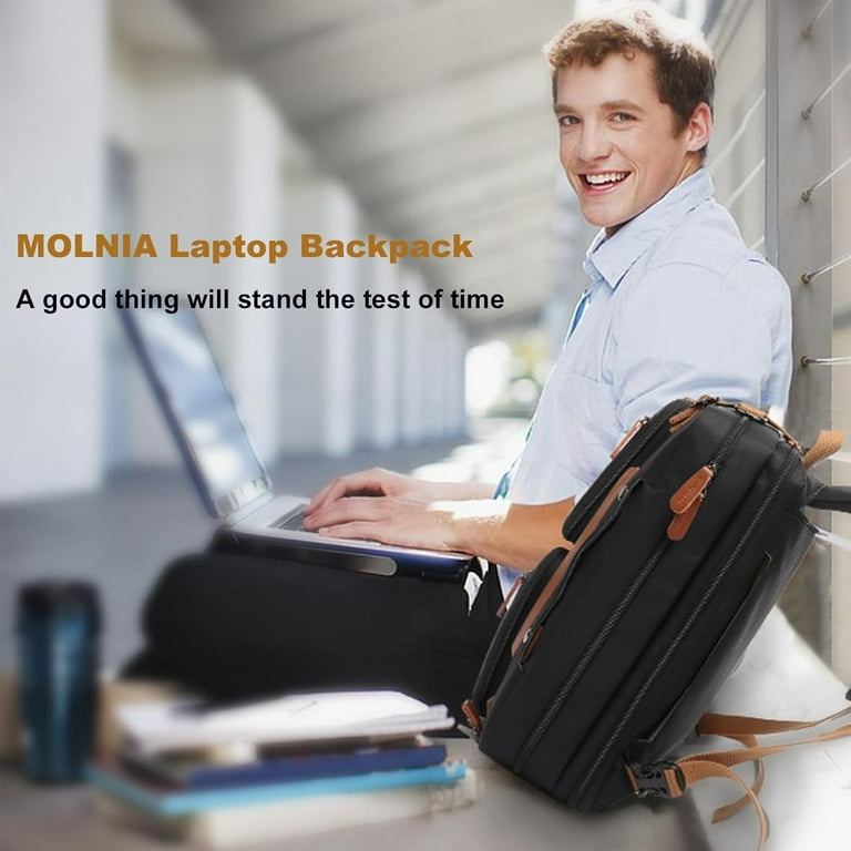 3 in 1 Laptop Bag for Men 17.3 Inch Work Bags for Men Laptop Backpack Briefcases Messenger Bag for Men Computer Bags for Laptops for Men Women Black Walmart