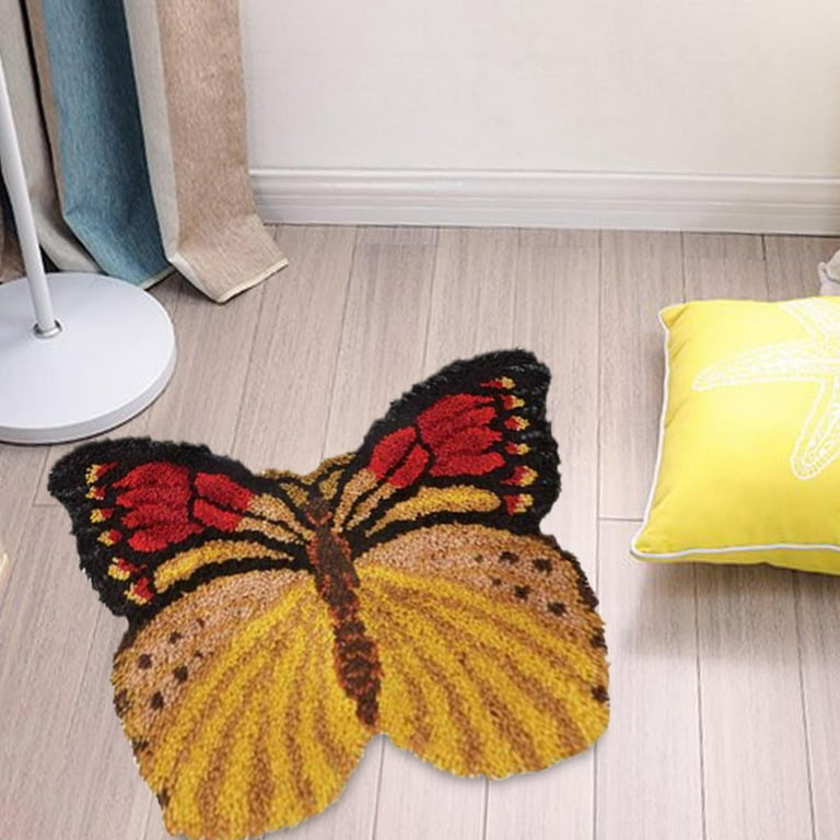Latch Hook Kits for Adults, Color Printed Butterfly Rug Latch Hook Kits for  Kids, DIY Needle Craft Shaggy Rug Home Decoration - AliExpress
