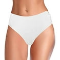thumbnail image 2 of Conairie Womens Bikini Bottoms Full Coverage High Cut Swimsuit Lightweight Ruched Scrunch Bathing Suit Bottom White S, 2 of 7