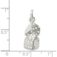 thumbnail image 3 of Sterling Silver Large Dice Charm Solid Casted Polished Breathtaking Flawless Delicate A thoughtful gift for anniversaries birthdays or special occasions, 3 of 4
