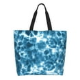 thumbnail image 1 of Disketp Blue Tie Dye Bolsa Tote Estampada para Mujer, Bolso de Hombro y de Mano para Compras y Viajes, 1 of 8