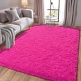thumbnail image 4 of TWINNIS Shag Area Rug,8'x10'Soft Fluffy Area Rugs for Living Room Bedroom Kids Room Decor Carpet,Hot Pink, 4 of 7