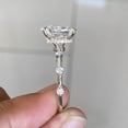thumbnail image 2 of solitaire jewels 3.75CT Oval Moissanite Hidden Halo Engagement Ring For Women, 10K White Gold, 2 of 5