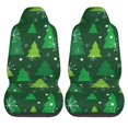 thumbnail image 1 of LAKIMCT Winter Christmas Tree Car Seat Covers Vehicle Front Seat Covers Universal Fit Seat Protector, 1 of 9