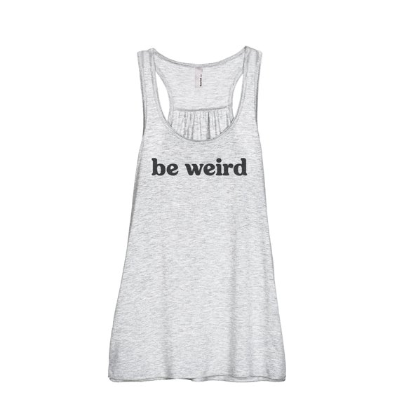 Be Weird Women's Fashion Sleeveless Flowy Racerback Workout Yoga Tank Top Sport Grey Medium