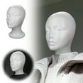 thumbnail image 1 of JJKBVCLO Tête de Perruque en Mousse Plastique Perruque Mannequin Présentoir Chapeaux et Perruque, 1 of 6