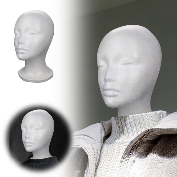 JJKBVCLO Wig Head Foam Plastic Wig Wig Mannequin Head Stand Display Hair Hats And Wig