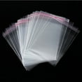 thumbnail image 3 of 100Pcs Transparent Self Adhesive Sealed Plastic Bags Jewelry Gift Package Pouch, 3 of 9