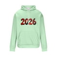thumbnail image 4 of NTACZA Green Mens Hoodies Graphic New Years Pullover Sweatshirts Holiday Drawstring Hooded Sweatshirt for Men 3X, 4 of 5