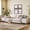 White, variant on Set 2 Fluted of Nightstands with Charging Station Modern White Wood Bedside Tables Drawers Log