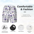 thumbnail image 3 of Balery Lavender Bicycle Mens Swim Trunks Swim Shorts for Men Quick Dry Inseam Beach Shorts with Compression Liner Pocket-XX-Large, 3 of 9