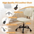 thumbnail image 2 of Silla de escritorio Sweetcrispy sin brazos de cuero PU beige, 2 of 4