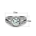thumbnail image 2 of 2.95 Ct Halo Cubic Zirconia Stainless Steel Engagement Ring Band Women's Size 6, 2 of 5