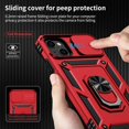 thumbnail image 3 of for iPhone 13 Mini Case with Slide Camera Cover HD Screen Protector Heavy Duty Military Grade Shockproof Magnetic Ring Holder Kickstand Phone Case for iPhone 13 Mini,Red, 3 of 12