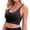 Black, variant on Women' s Solid Color Sports Bra with Adjustable Straps and Front Zipper Wire-Free Supportive Athletic Top for Training and Active Lifestyle Size Free Size