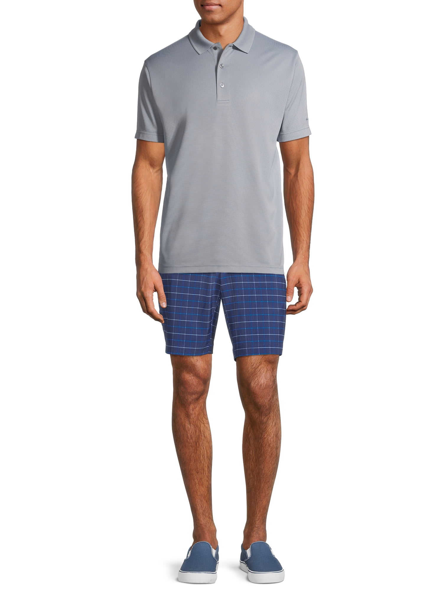 Ben Hogan Men's and Big Men's Performance Plaid Active Flex Waistband 4-Way Stretch Golf Shorts, up to size 54