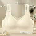 thumbnail image 2 of UPPADA Seamless Bras for Women Front Closure No Underwire Padded Bras Full Support Push up Bras Soft Comfort Bralette Bras Under 5 Beige,XL, 2 of 6
