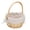 E, variant on Handwoven Wicker Picnic Basket with Removable Washable Lace Liner, Natural Straw Hamper for Outdoor Dining Beach Camping, Folding Handles for Easy Storage, Rustic Picnic Hamper, 7.9"x5.5", By Harlik