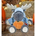 thumbnail image 5 of DolliBu Halloween Stuffed Animal Grey Moose with Clothes Plush with Pumpkin - Grey Moose Stuffed Animal with Small Pumpkin Plush Perfect Halloween Plush Toys, Halloween Plush Toys For Kids - 12 Inches, 5 of 6